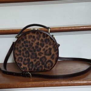 Patricia Nash Leopard Allier Hat Box Crossbody